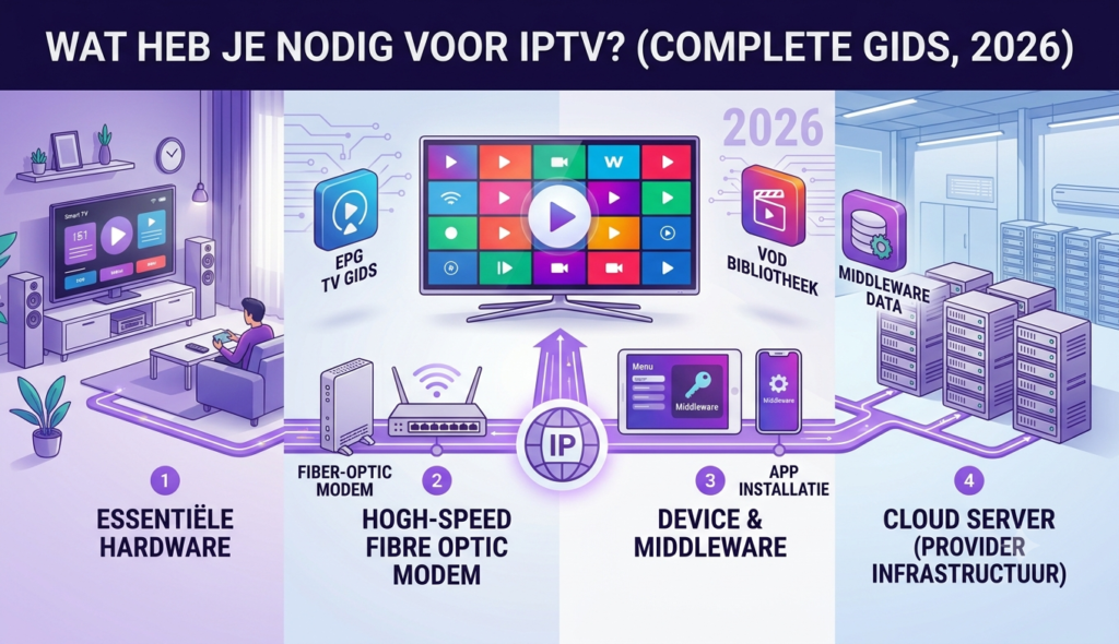 Wat heb je nodig voor IPTV? | Complete gids over IPTV benodigdheden