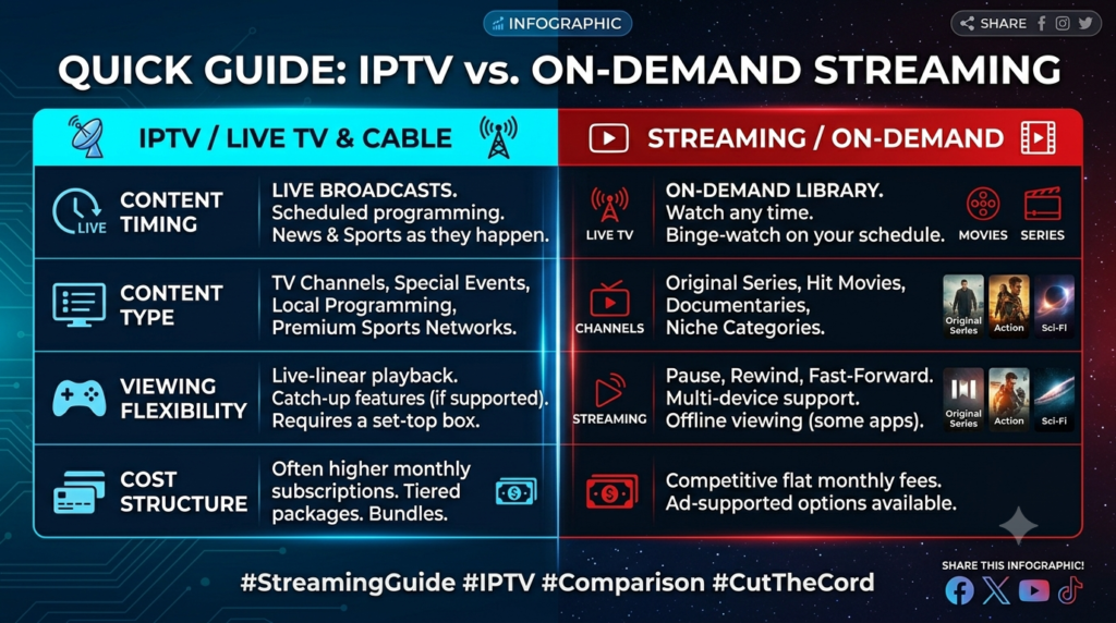 IPTV vs Netflix vergelijkingstabel prijs en aanbod