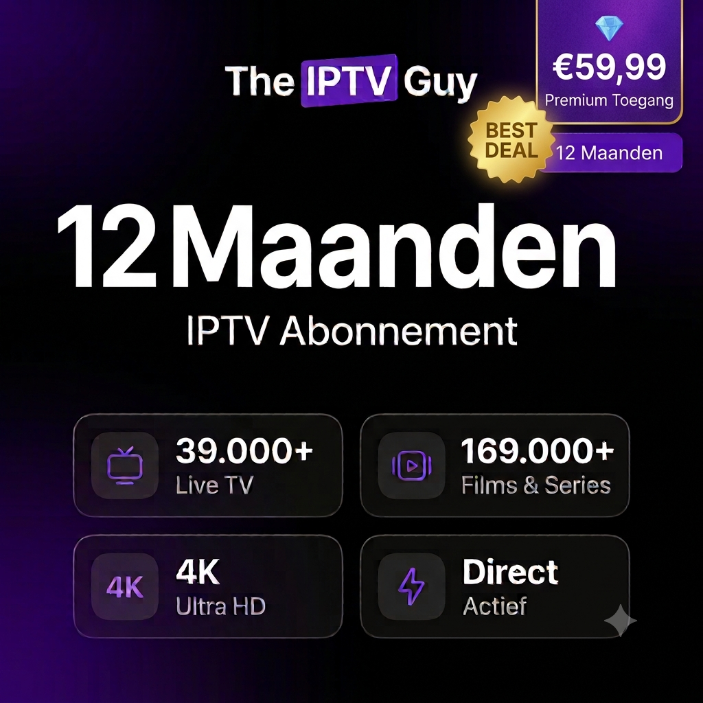 IPTV abonnement 1 jaar kopen - The IPTV Guy