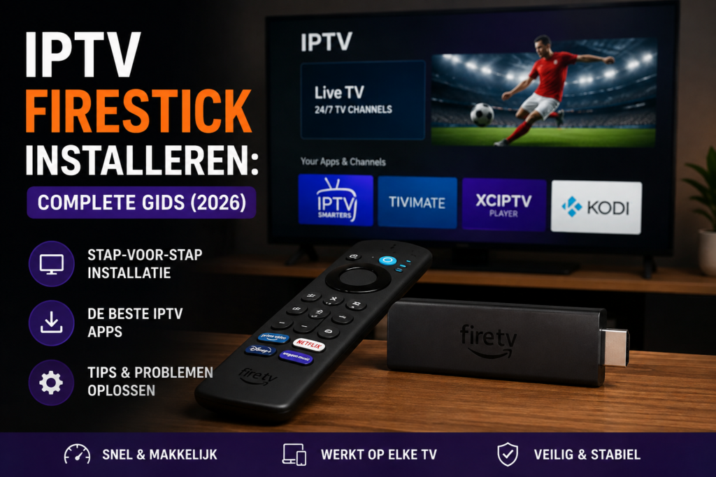 IPTV Firestick installeren – complete gids voor het installeren en gebruiken van IPTV op een Amazon Fire TV Stick.